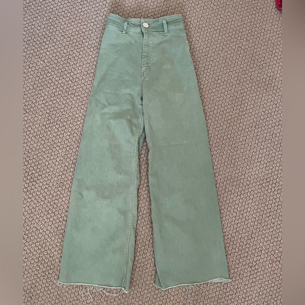 ZARA - Marine Straight Jeans Light Green - Size 0